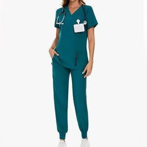 Cozyfit scrub set in Carribean blue -XL